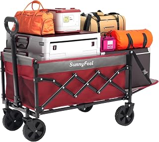 SUNNYFEEL Compact Lightweight Utility Wagon with Rear Door(Red) Price In India