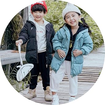LANBAOSI Kids Winter Coats with Hooded Light Puffer Coat Warm Padded Jacket for Baby Boys Girls Toddler