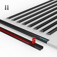 Vista 10 de Paquete de 20 molduras para bordes de azulejos, 12''x0.4'' despegar y pegar moldura de aluminio para salpicadero, revestimiento decorativo Gris mate