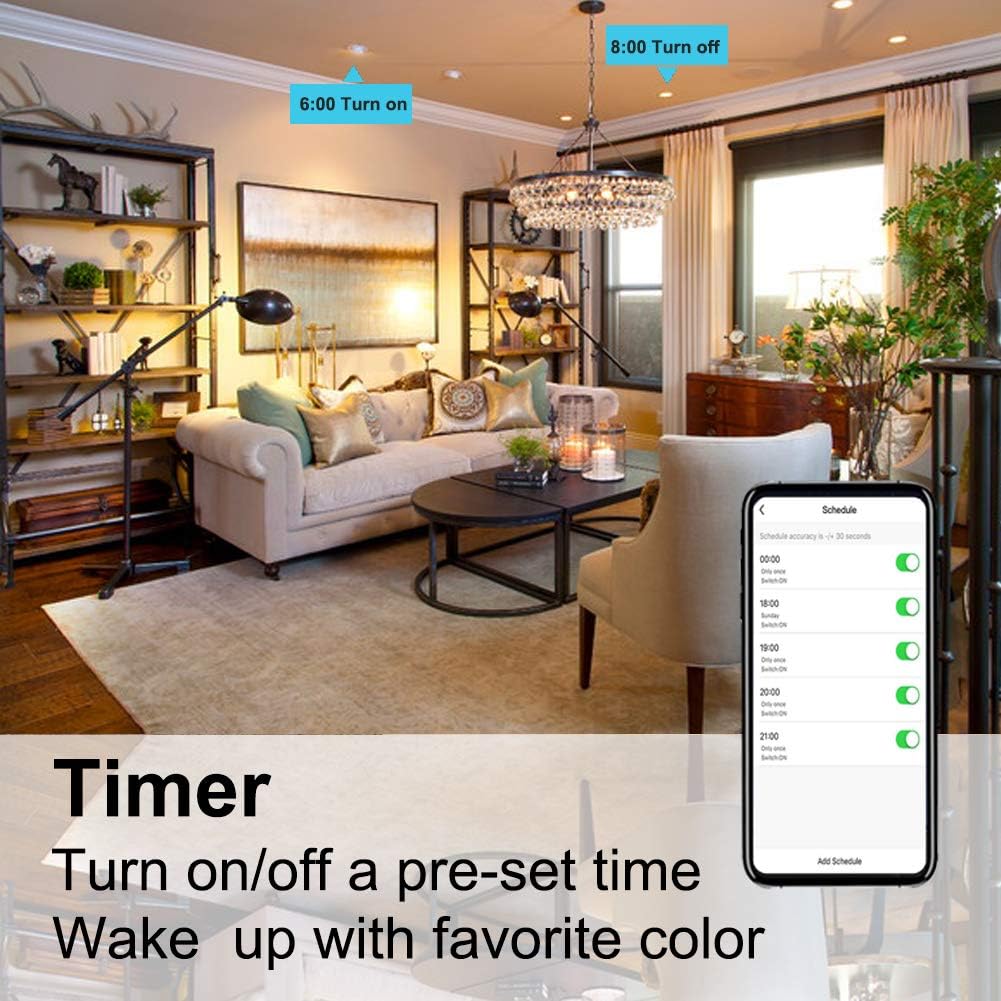 Suреr Dеаl Prоduсt Smart Downlight 6 inch, WiFi LED Recessed Drywall Lighting, 15W Ceiling Down Lighting Voice Control via Alexa Google Assistant Siri, RGBCW Multicolor Color Changing Light Bulb (4 Packs) Hоttеѕt Sаlе Smart Downlight 6 inch, WiFi LED Recessed Drywall Lighting, 15W Ceiling Down Lighting Voice Control via Alexa Google Assistant Siri, RGBCW Multicolor Color Changing Light Bulb (4 Packs)