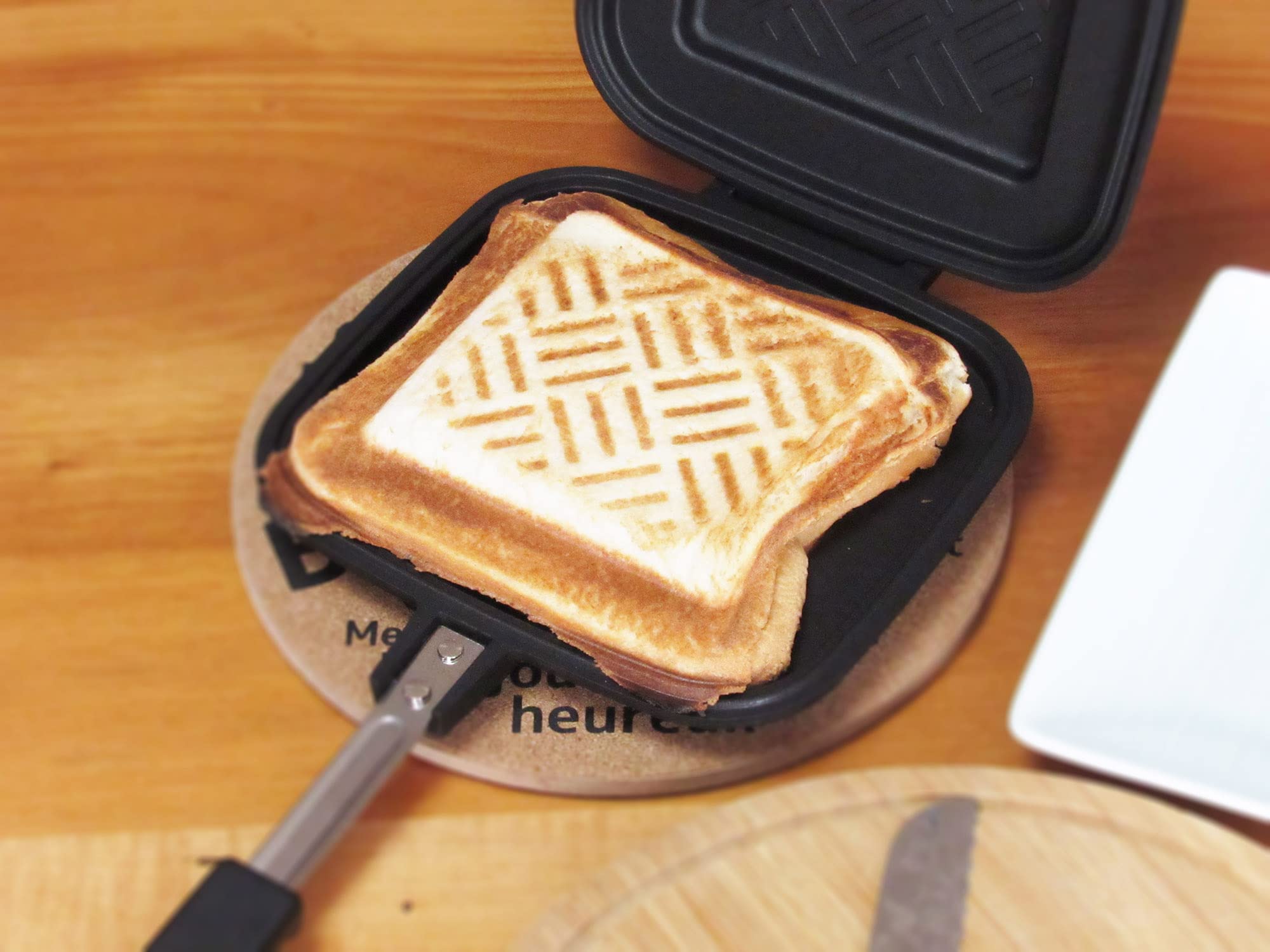 KAKURI Hot Sandwich Maker, Ear Crimping Type, Camping Rice, Outdoor, Camping, Fluorine Resin Treatment, Easy Care