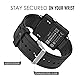 MoKo Watch Band Compatible with Garmin Vivoactive, Soft Silicone Replacement Fitness Bands Wristbands with Metal Clasps for Garmin Vivoactive/Vivoactive Acetate Sports GPS Smart Watch - BLACK