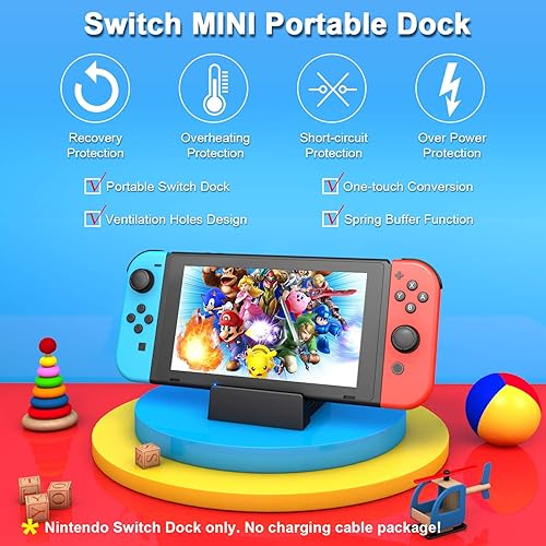 Miniatura 2 de Ponkor Nintendo Switch Dock, Mini Portable Switch Docking Station HDMI TV Adapter Switch Charger Dock Set Reemplazo ideal para Nintendo Switch Dock