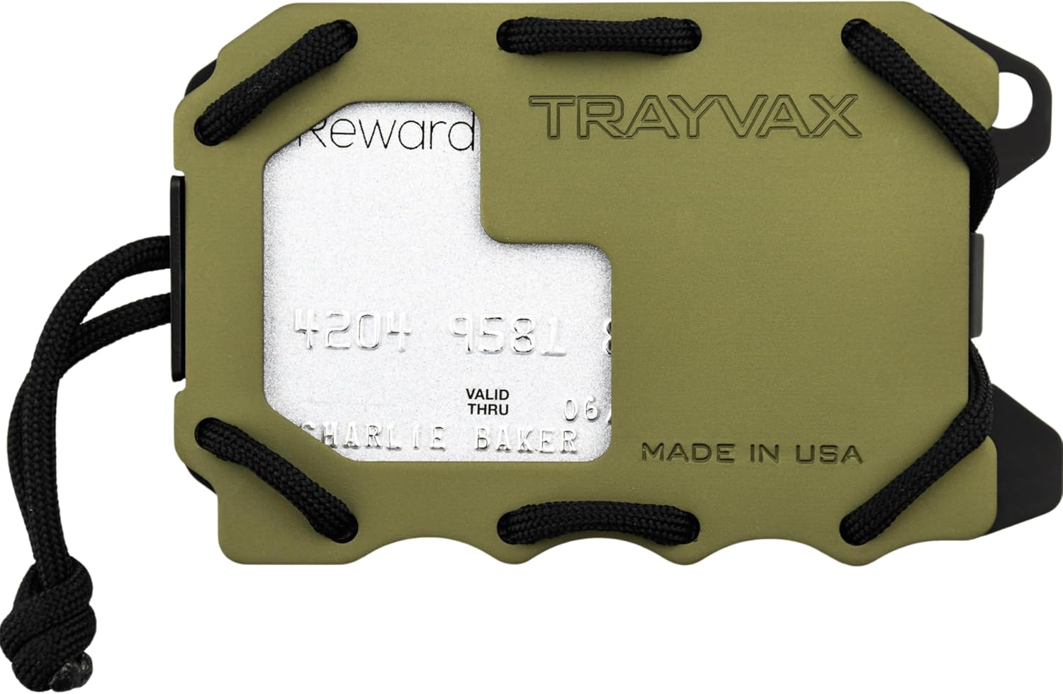 Trayvax Original 2.0 Wallet, RFID Front Pocket Tactical Metal Credit Card Holder with Money Clip, Slim Minimalist Wallet for Men and Women, Black