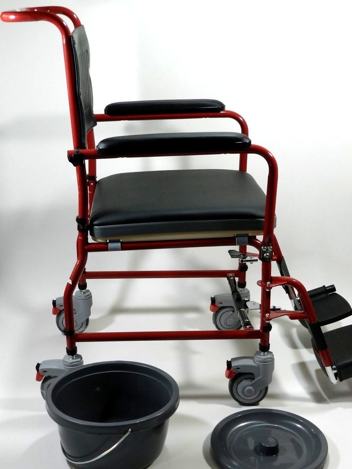 MedMobile 3in1 Commode Wheelchair Bedside Toilet & Shower Chair Buy