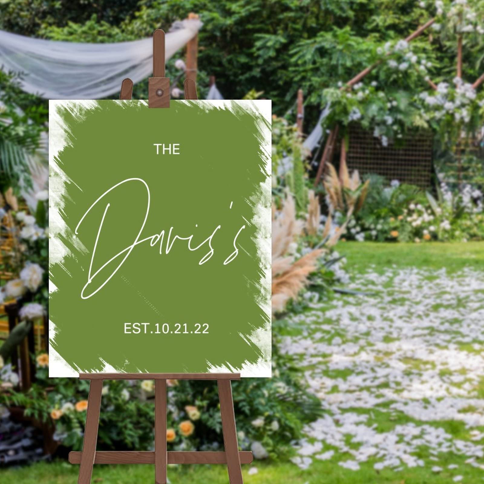 Individuelles Hochzeitsschild individuell gemacht jedes Datum Willkommensschild Hochzeit Willkommensschild für Hochzeit Zeremonie Schild Brett Party Schilder 45,7 x 61 cm