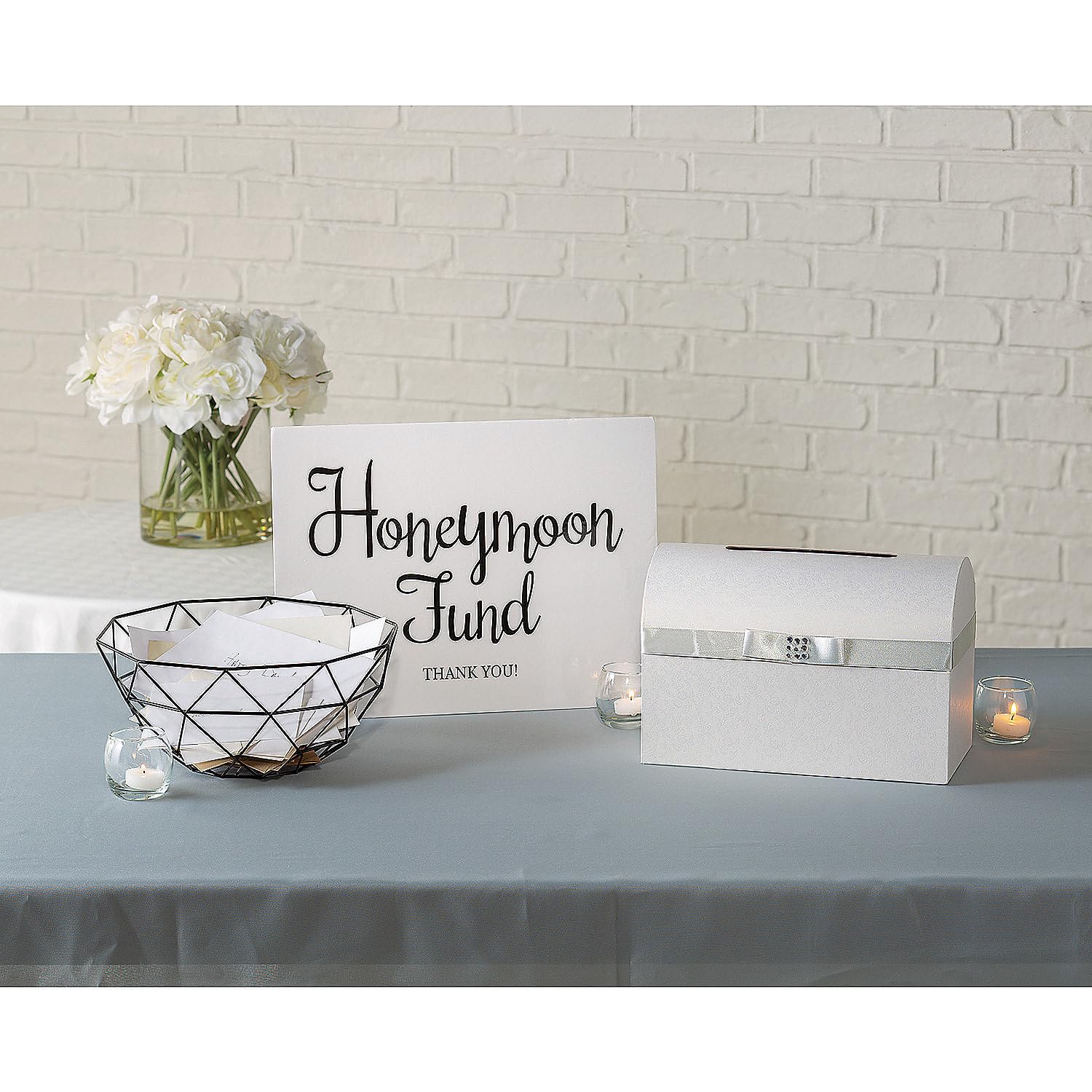 Honeymoon Fund Sign & Wedding Card Box Kit - 2 Pieces