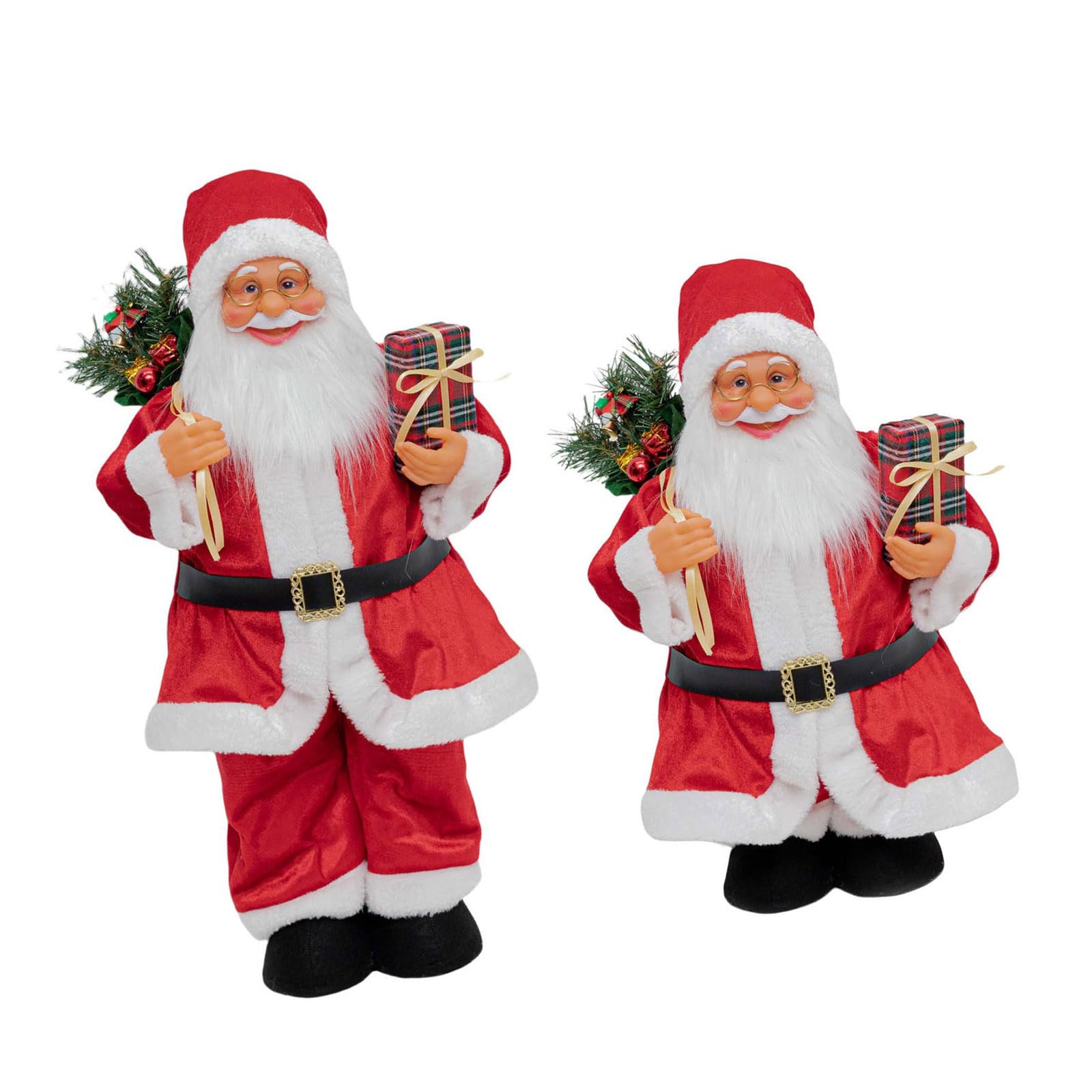 Buxuaaaa Stretchable Santa Ornament for Indoor Christmas Celebrations, Kids Interactive Activities & Compact Storage Santa Standing Decoration