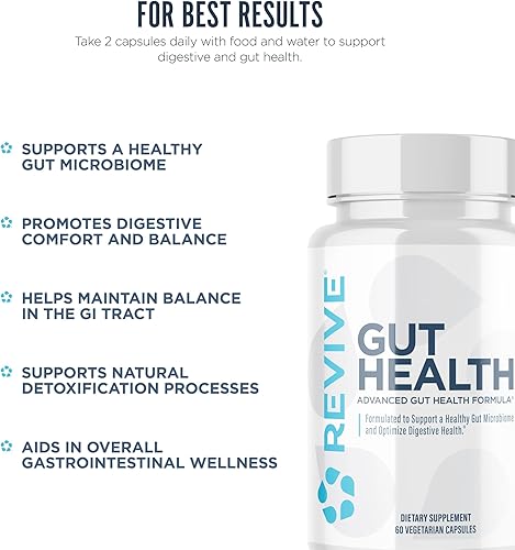 Miniatura 4 de Revive MD - Gut Health+ - Fórmula diaria de apoyo gastrointestinal (60 cápsulas vegetarianas)