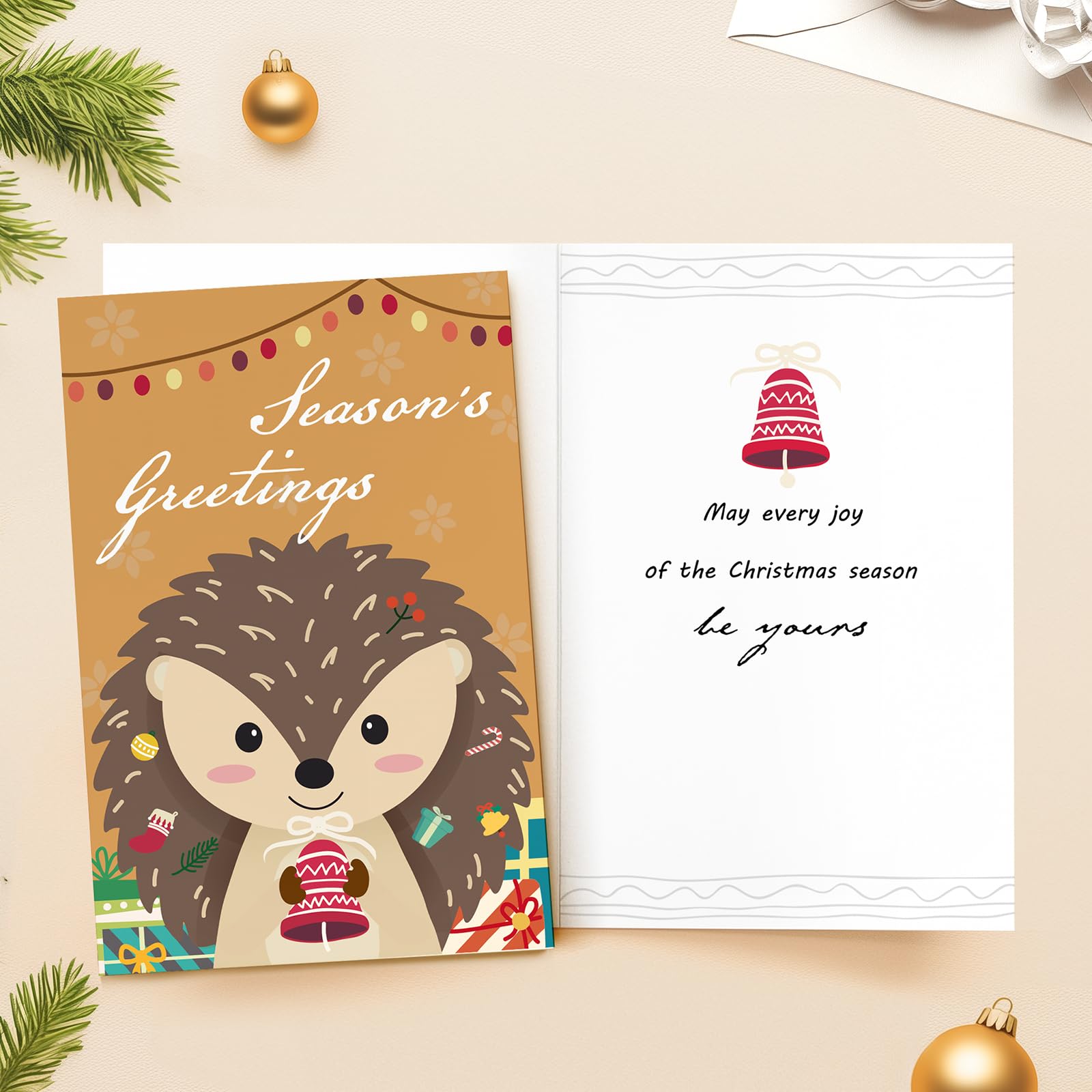BGTCARDS Tarjetas de Navidad, 30 tarjetas de Feliz Navidad con sobres, 6 diseños surtidos, tarjetas de felicitación a granel y Año Nuevo, perfectas para enviar cálidos deseos de vacaciones a amigos y