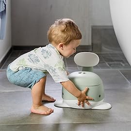 Kindsgut Potty Training Toilet in Whale Design, Designed in Germany, Potty Training in a Beautiful Design, Pistachio