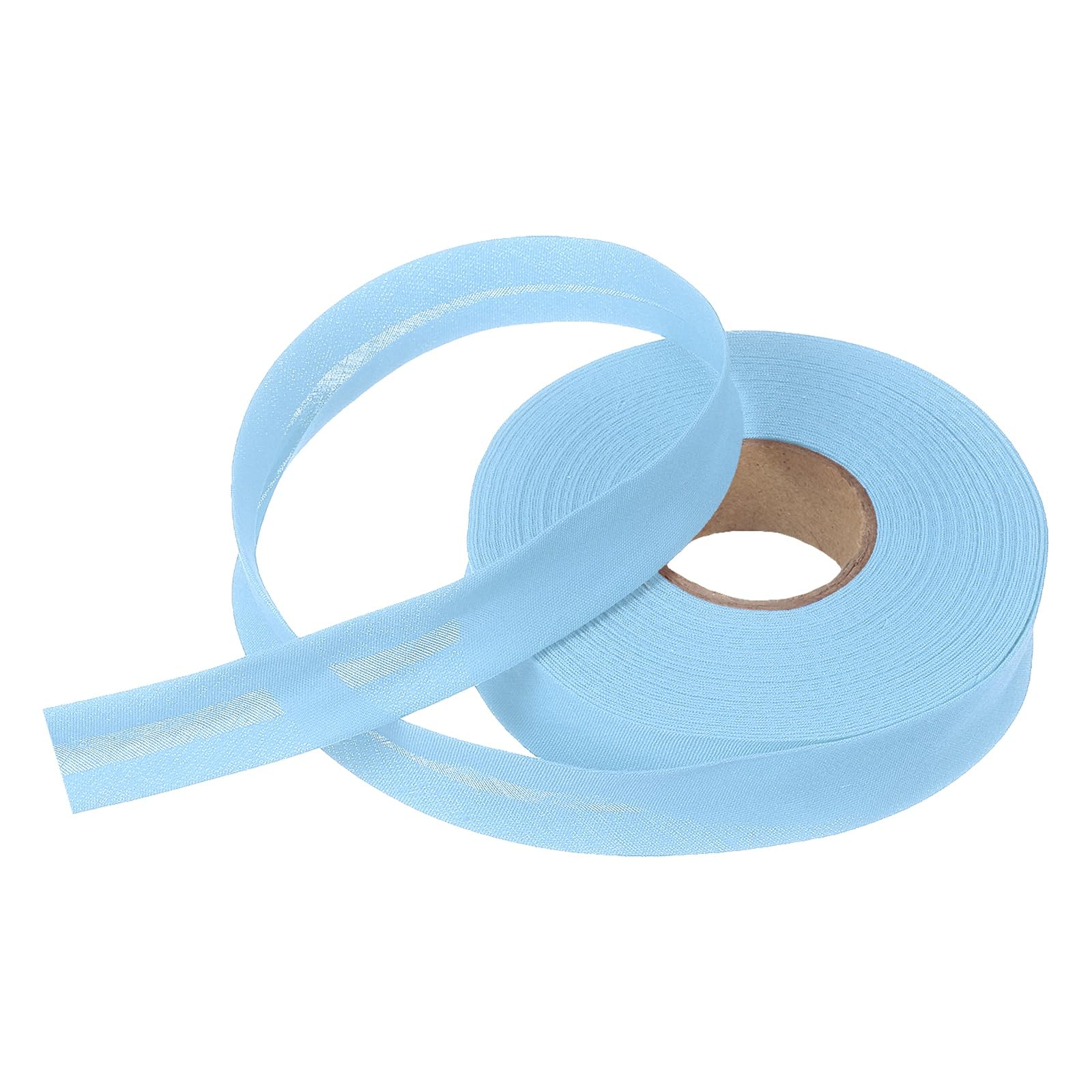 sourcing map 3/4 Inch Single Fold Bias Tape Polyester Continuous Bulk Bias Tape for Sewing,Seaming Quilting Hemming Binding Crafts (Light Blue 15 Yards) — image 1