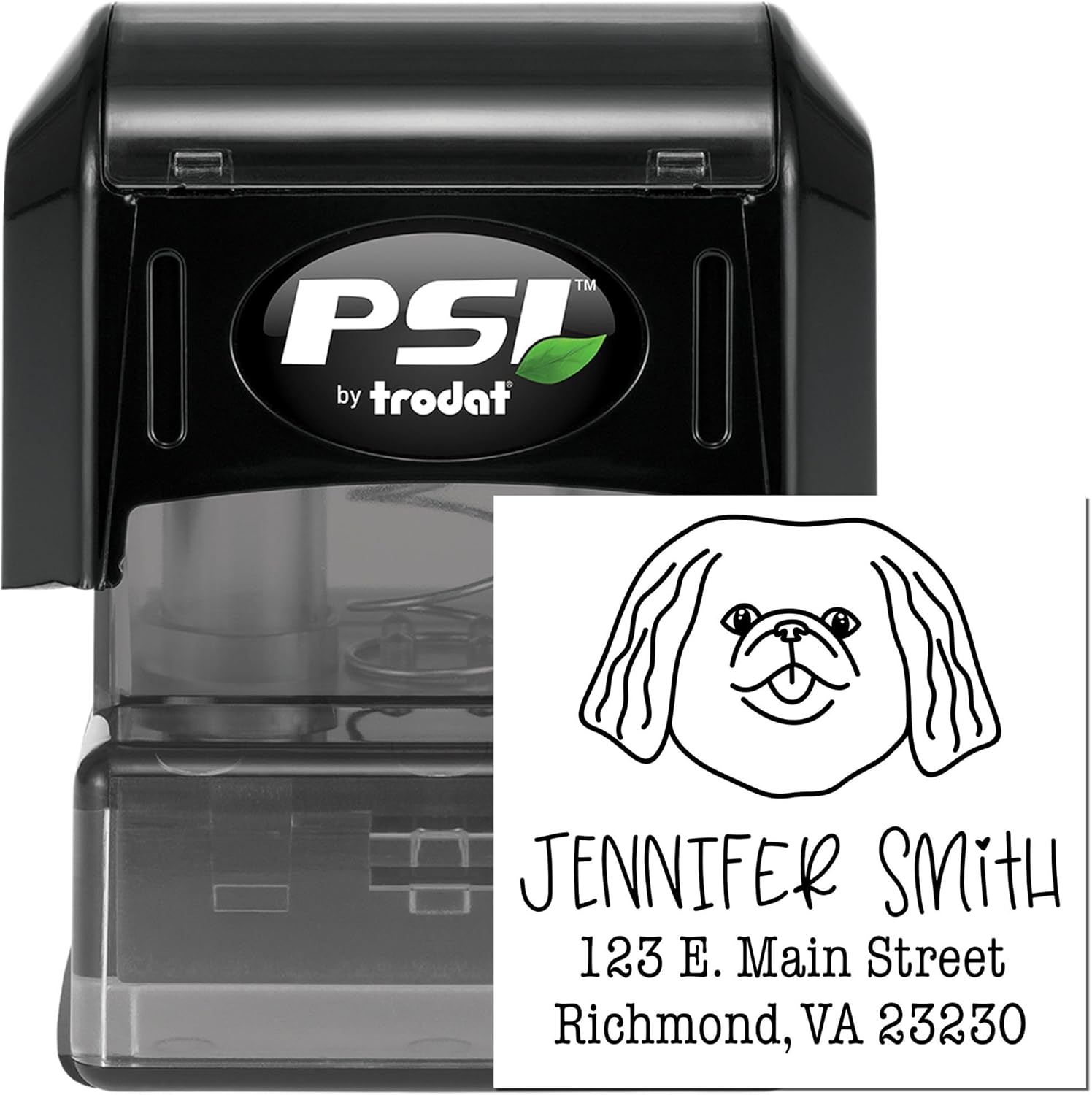 Personalized Pekingese Dog Address Stamp Set for Crafting & DIY Projects | Custom Return Mailing Labels & Event Invitation Stamps | Self-Inking Square Rubber Stamper for Pet Lovers 1-5/8
