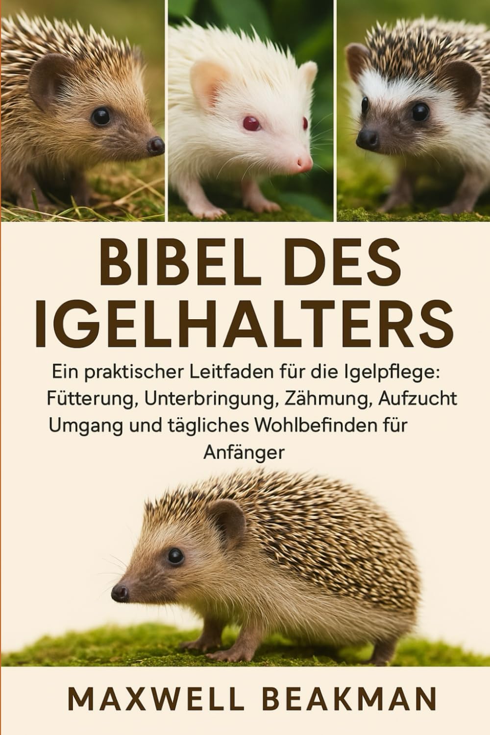 BIBEL DES IGELHALTERS: Ein praktischer Leitfaden für die Igelpflege: Fütterung, Unterbringung, Zähmung, Aufzucht, Umgang und tägliches Wohlbefinden für Anfänger