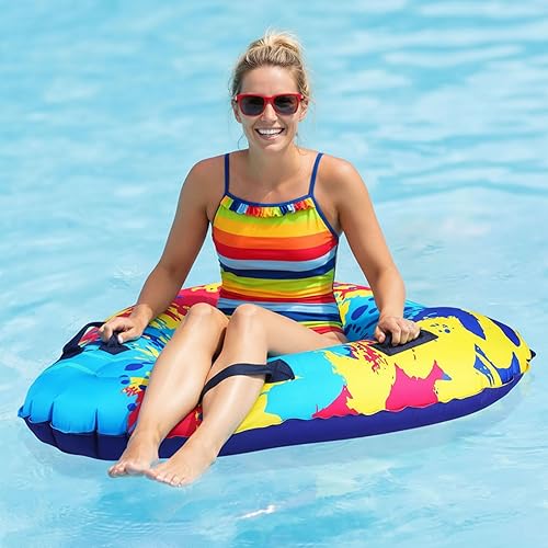 Miniatura 10 de Gemscream Tabla de surf inflable para playa, surf, cuerpo, surf, flotador, para deslizarse, piscina portátil, juego de agua, tabla flotante, agua