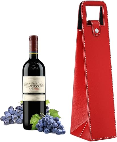 Miniatura 8 de RYDDOY Bolsa de regalo de vino, bolsa de cuero reutilizable, bolsa de regalo de cerveza champán para cumpleaños, boda, fiesta de picnic, regalos de