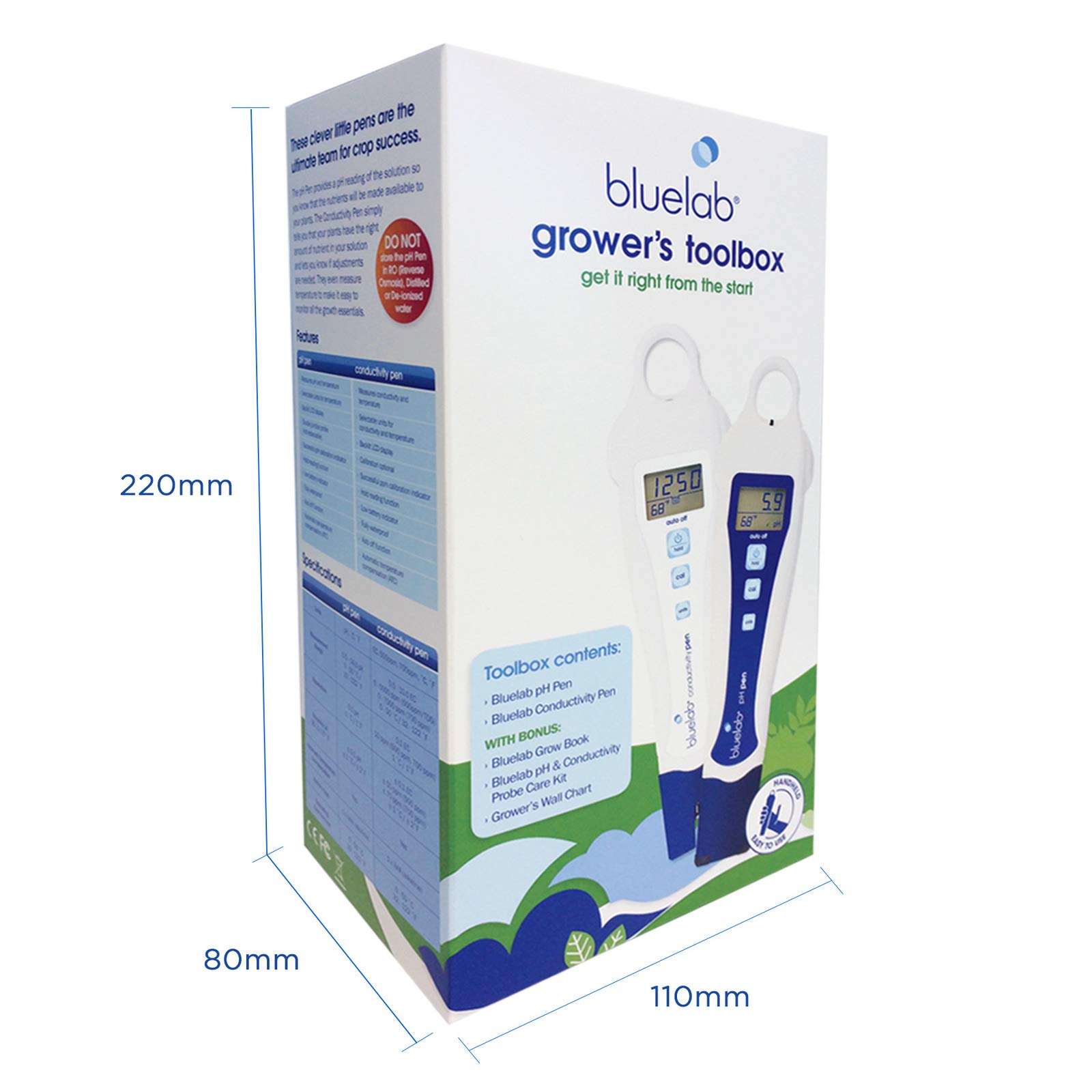 Bluelab Growers Toolbox – Digital pH Pen & EC/PPM Pen for