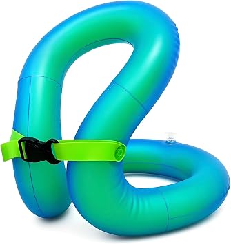 Swim Vest for Child, Inflatable Swimming Floats for Kids 7-14yrs, Portable Swimming Ring with Adjustable Safety Buckle, fit for 50-88lbs