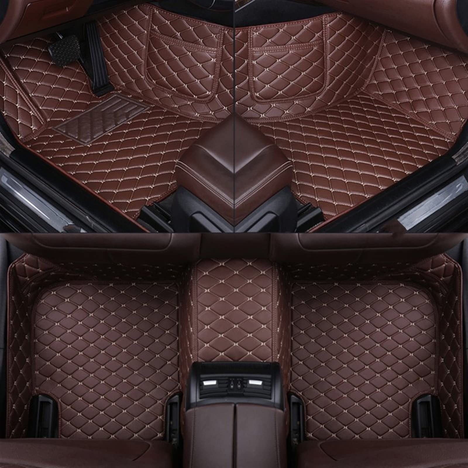 Car Floor Mats Custom Car Floor Mat Phone Pocket Car Interior Details For BMW X6 E71 2008 2009 2010 2011 2012 2013 2014 Car Mats Carpets (Color : Coffee)