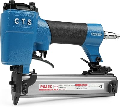 CTS P625C 23 Gauge Pin Nailer with 3000PCS Nails, Pneumatic Headless Pin Nail Gun with Safety Lock, Fits 1/2 to 1 12 to 25mm Pin Nails, Air Micro Pinner for Cabinets, Crafts and Woodworking
