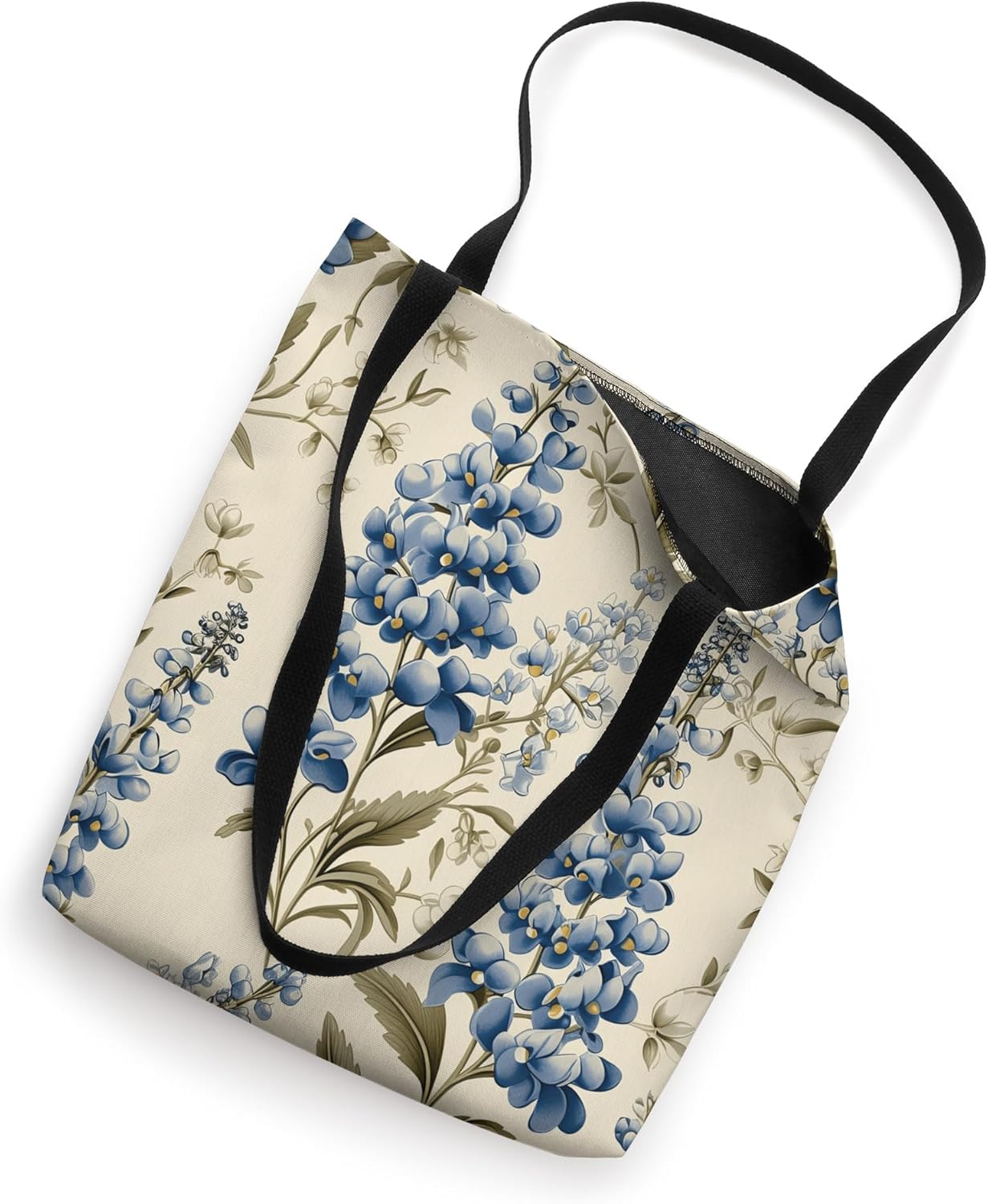 Vintage Texas Wildflowers Bluebonnets Pattern Tote Bag