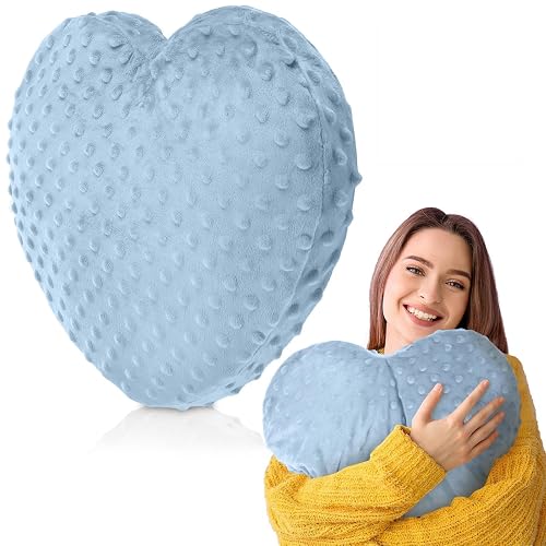 Briwooody Weighted Pillow Glass Bead Calming Body Pillows, Sky Blue