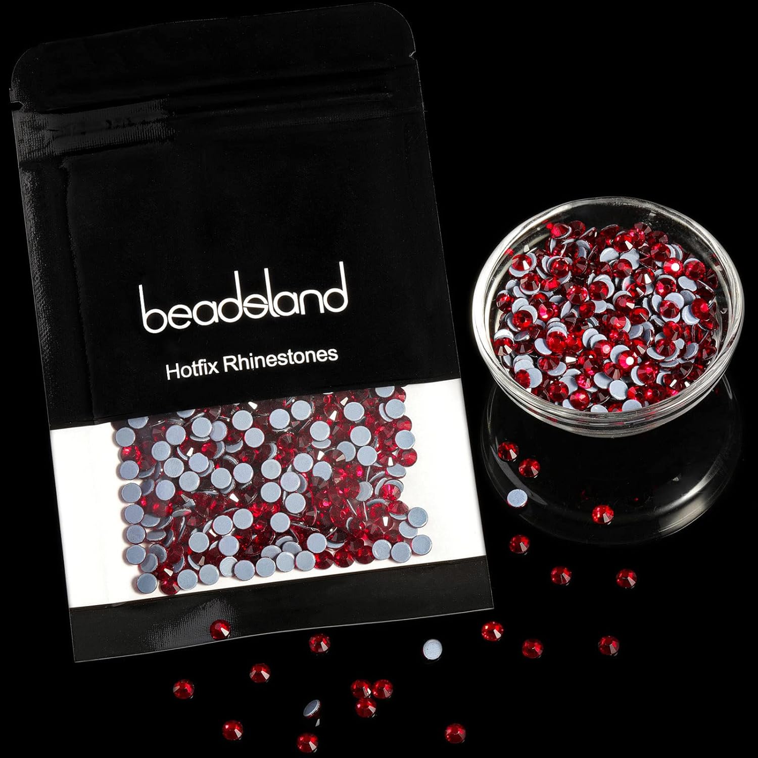 Beadsland Hotfix Rhinestones, 2880pcs Flatback Crystal Rhinestones for Crafts Clothes DIY Decorations Dark Siam, SS10, 2.7-2.9mm - Image 5