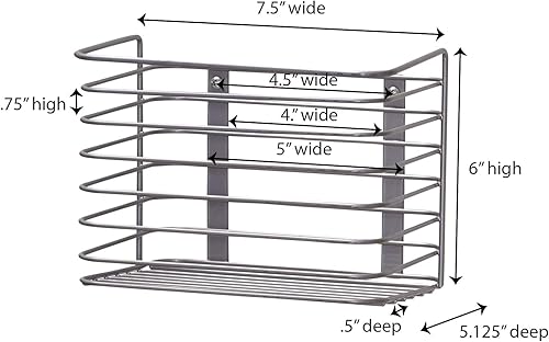 Miniatura 2 de Household Essentials 1222-1 - Organizador de gabinete de doble canasta para puertas o paredes