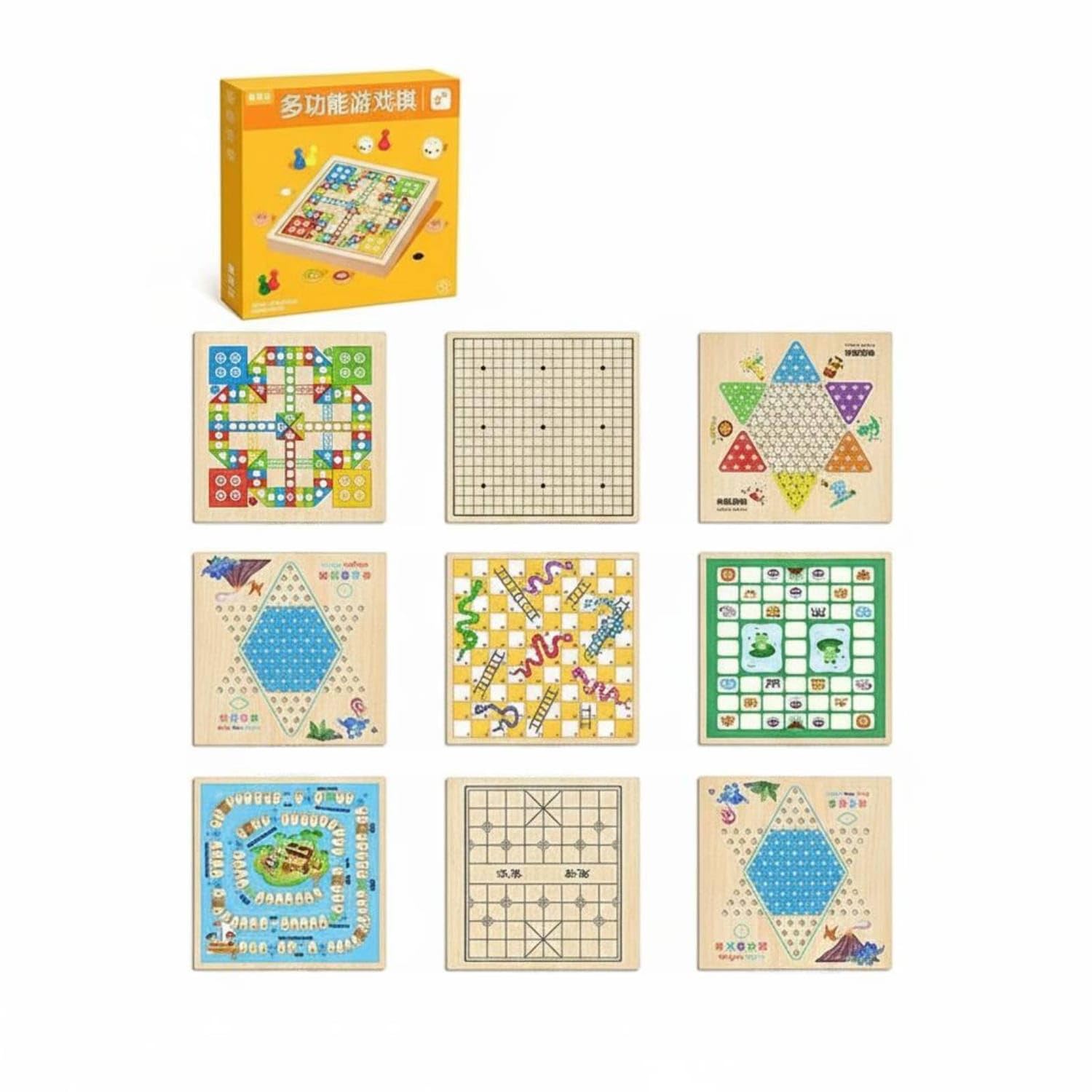 Family Fun Classic Activities Combo Box Interactive 9 in 1 Game Board Set for Children, 30x30cm 9-in-1-image-12