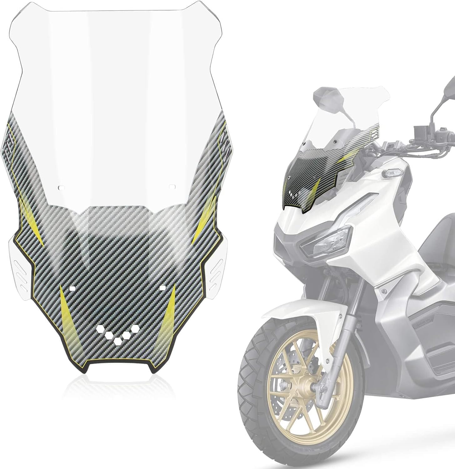 PSLER Windshield for ADV150 2019-2023 and for ADV 160 2023-2026 Windscreen Deflector for ADV Motorcycle Accessories (Clear)