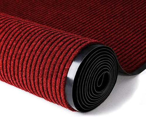 Miniatura 9 de Tapete para puerta de aproximadamente 3 pies de ancho x 10 pies de largo, tapete grande para interiores y exteriores, impermeable, de goma, para el