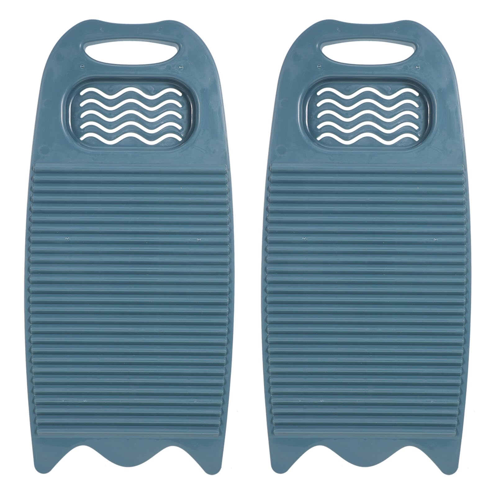 Planche à Laver Portable de Voyage 2 Pièces en Plastique Bleu Antidérapante