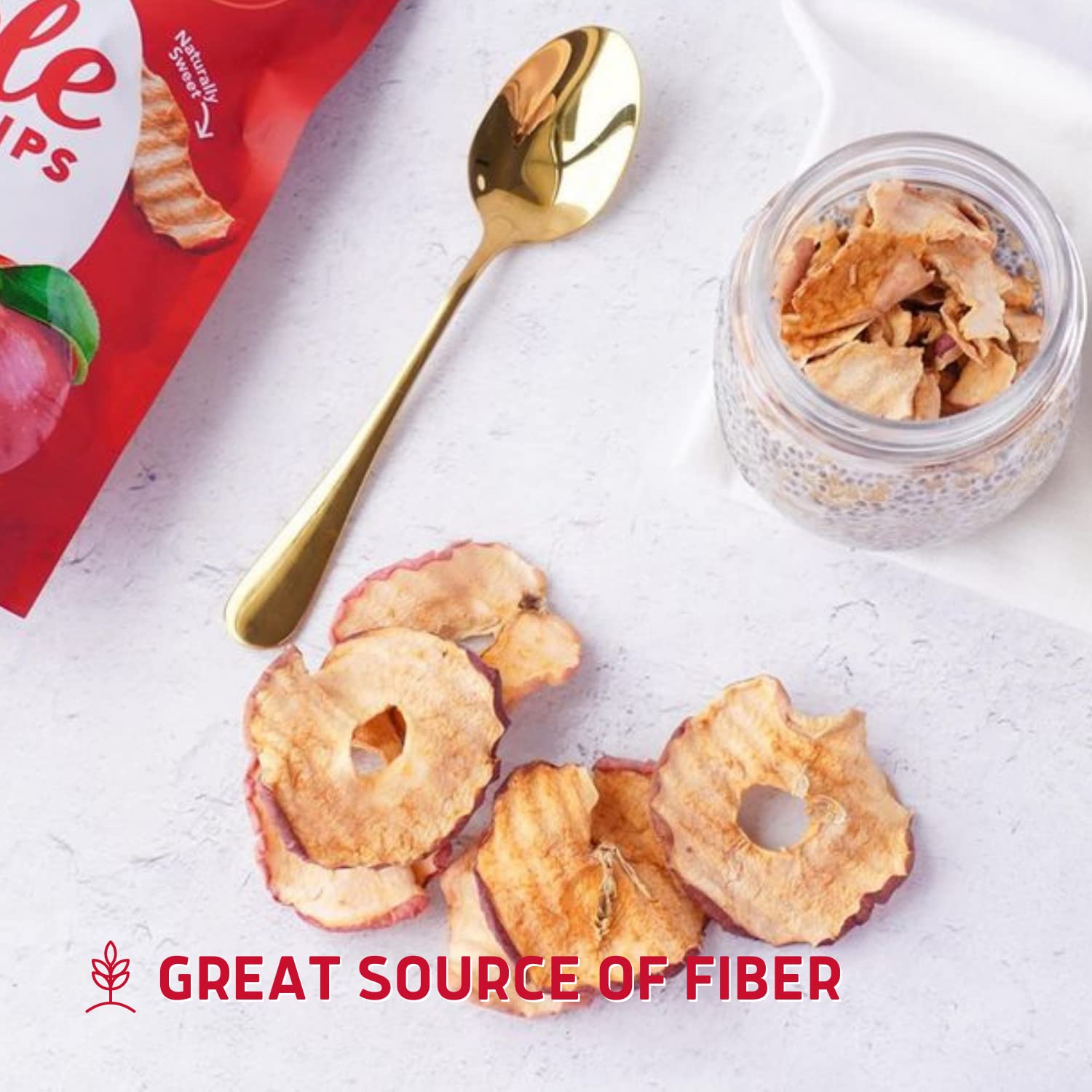 Simple Slices Gourmet Nut Baked Apple Chips, USA Grown Apples, No Added Sugar, Red Apples, 0.75oz (Pack of 24)