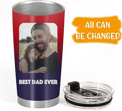 Miniatura 3 de Vaso de café personalizado con texto fotográfico, imágenes personalizadas, vasos de café de 20 onzas, taza de viaje personalizada de acero