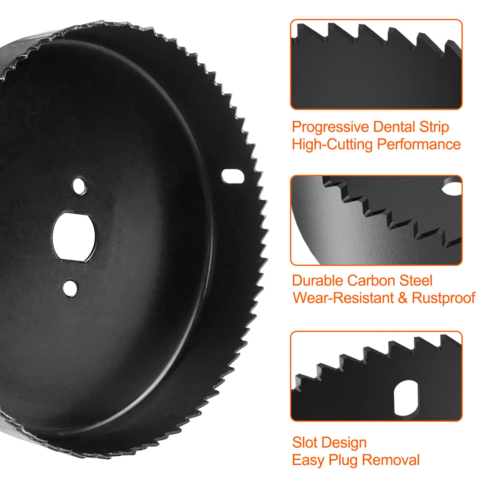 Brevanza 16 Pièces Seghe a Tazza 19-127mm, Sega a Tazza in Scciaio al Carbonio con Custodia Trasporto, Fresa a Tazza con Chiavi Esagonali e Trapano per Tavola in PVC Tavola in Plastica Alluminio Legno