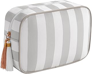 uekeboag Bolsa de maquillaje grande de lona c...