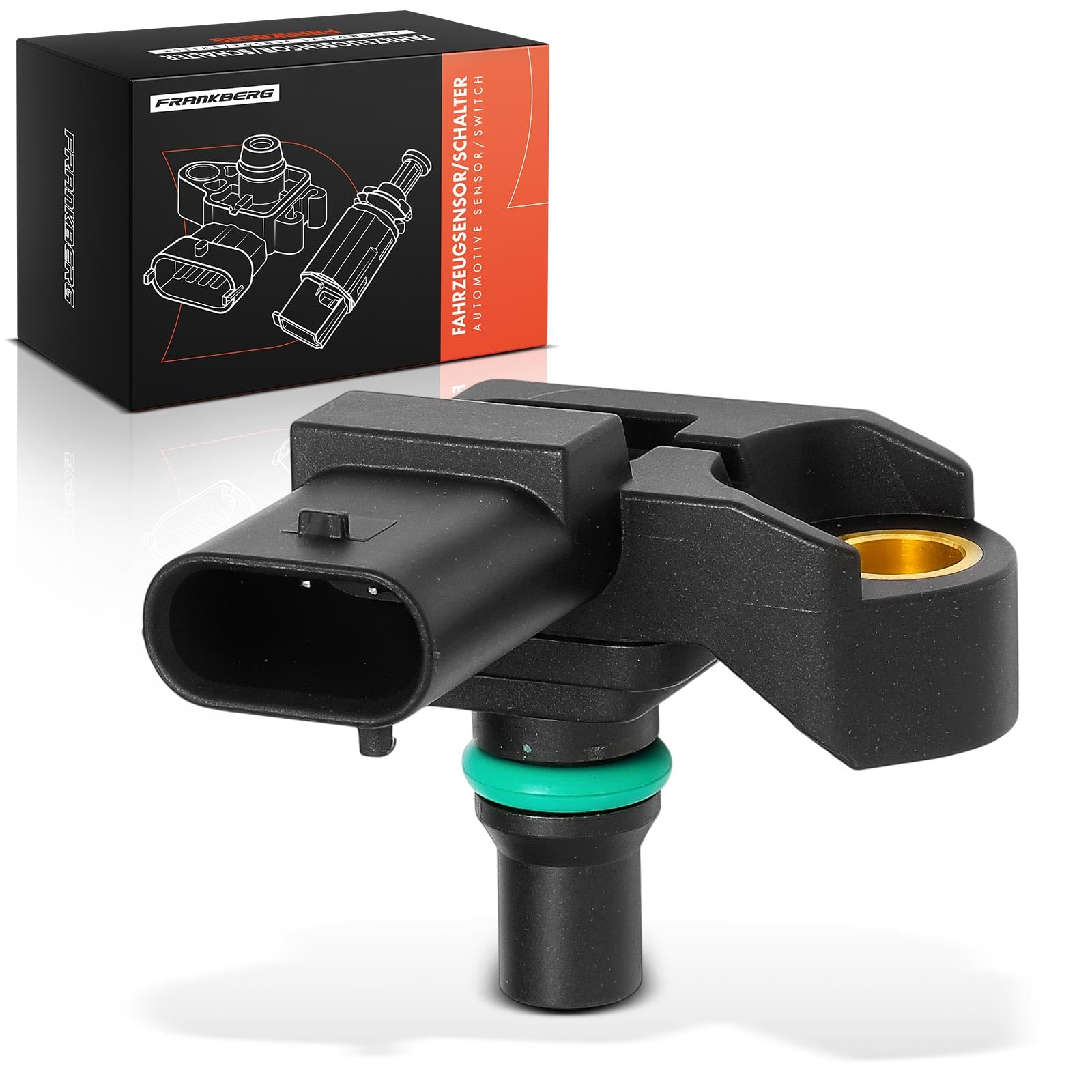 Frankberg Sensore pressione differenziale Pressione gas di scarico 3-Poli Compatibile con X3 F25 Serie 3 Touring F31 Serie 5 Touring F11 X1 E84 X3 E83 Replace# 7804742