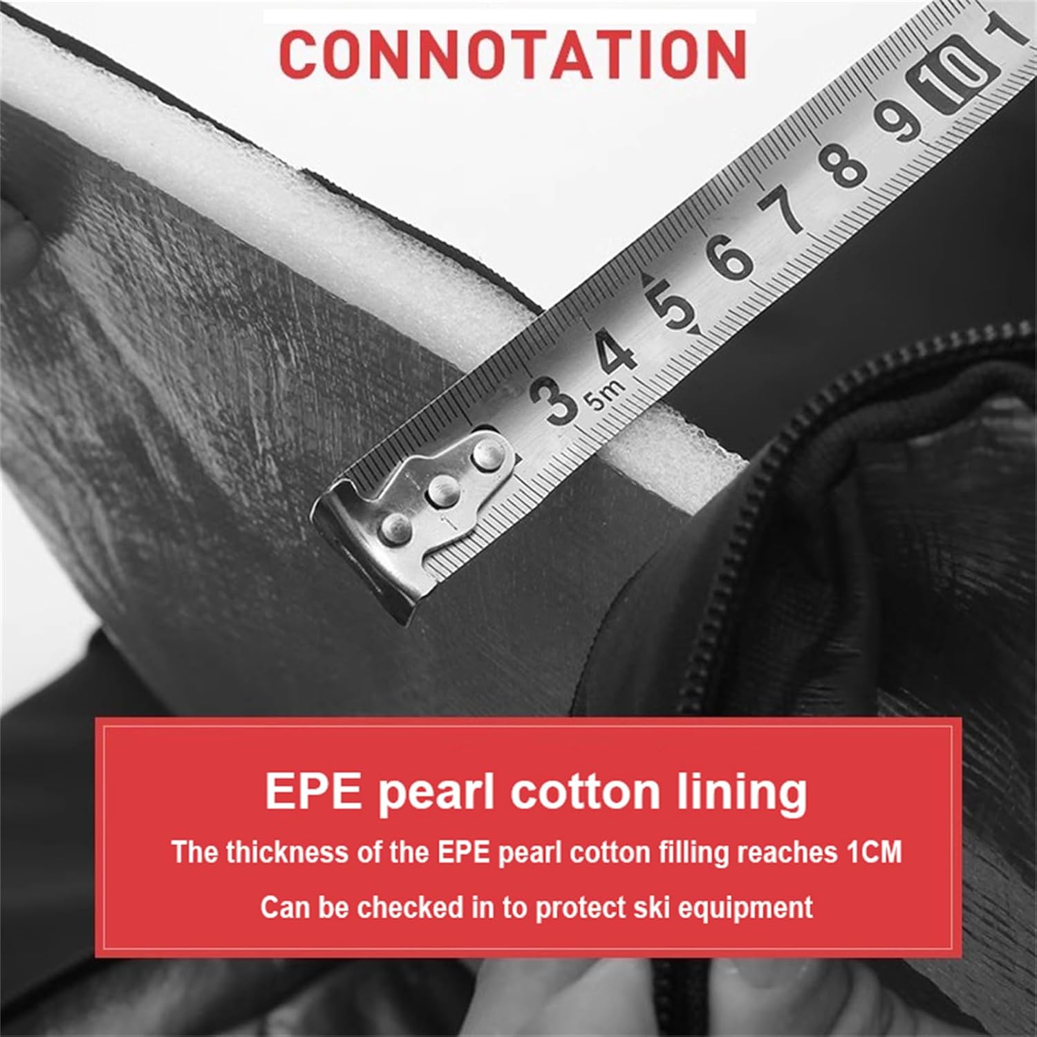 Snowboard Bag with Wheels Padded Ski Bag for Flying Air Travel Waterproof Roller Snowboard Bag Foldable Wheeled Ski Bag Double Rolling Ski Bag