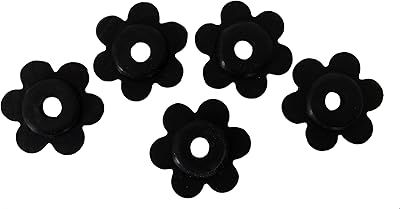 KINREX Garden Flag Rubber Stopper - Holder for Indoor and Outdoor Yard Garden Flag Pole Stand - Set of 5 Pieces - Black