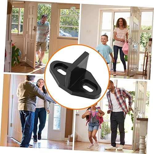 Miniatura 2 de Angoily Guía de puerta de granero, 2 juegos de tapones ranurados, guías de piso, accesorios oscilantes, tope de puerta de armario, puerta de