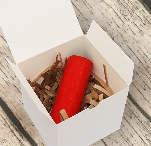 Vista 9 de Xxcxpark 48 cajas de regalo blancas de 4 x 4 x 4 pulgadas, caja decorativa de regalo de regalo con tapa para manualidades, cubos, cupcakes, cajas