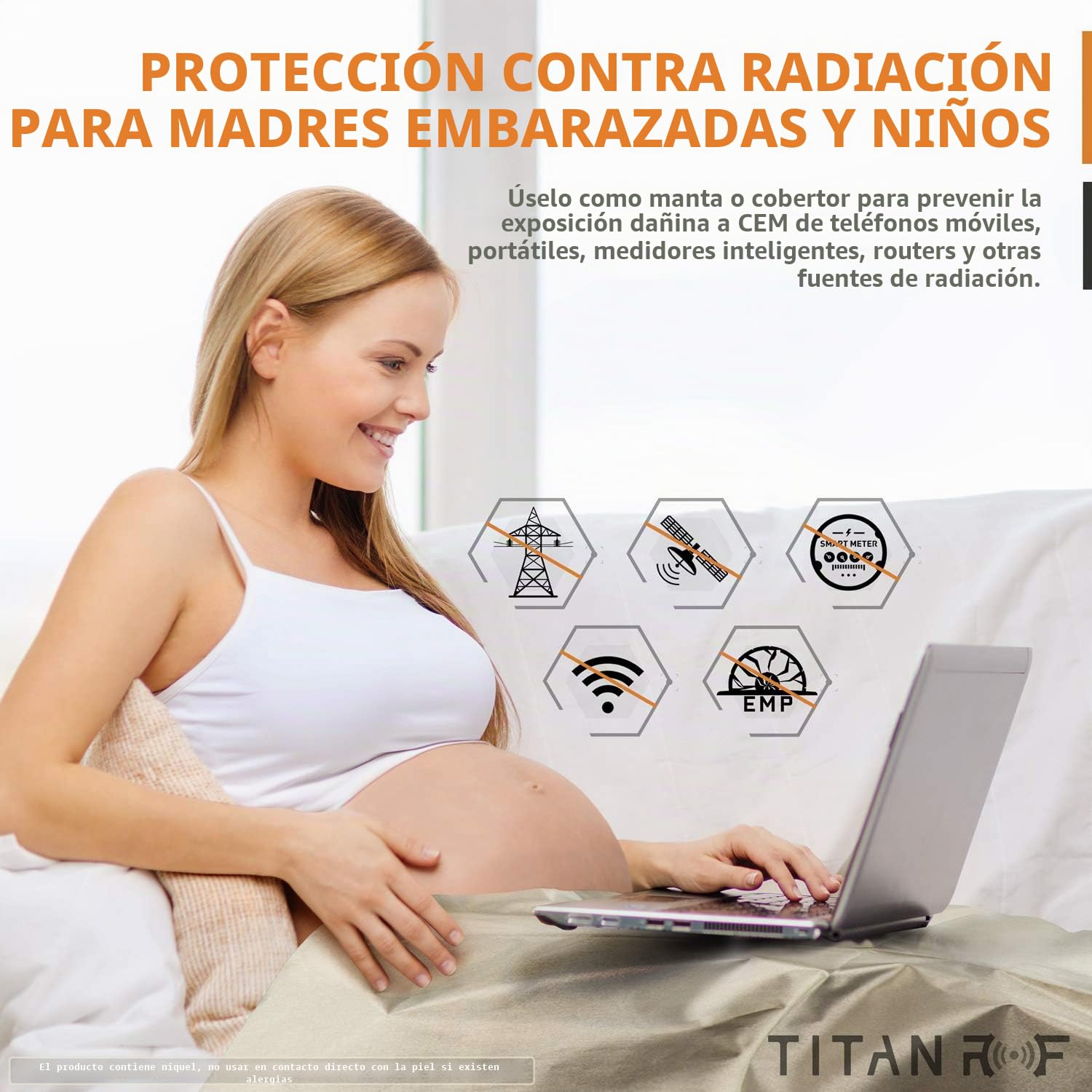 TitanRF Faraday Fabric 44" x 36" (.91m x 1.1m) + Extra 36" TitanRF Tape! Military Grade Certified Material Blocks RF Signals (WiFi, Cell, Bluetooth, RFID, EMF Radiation Shielding)