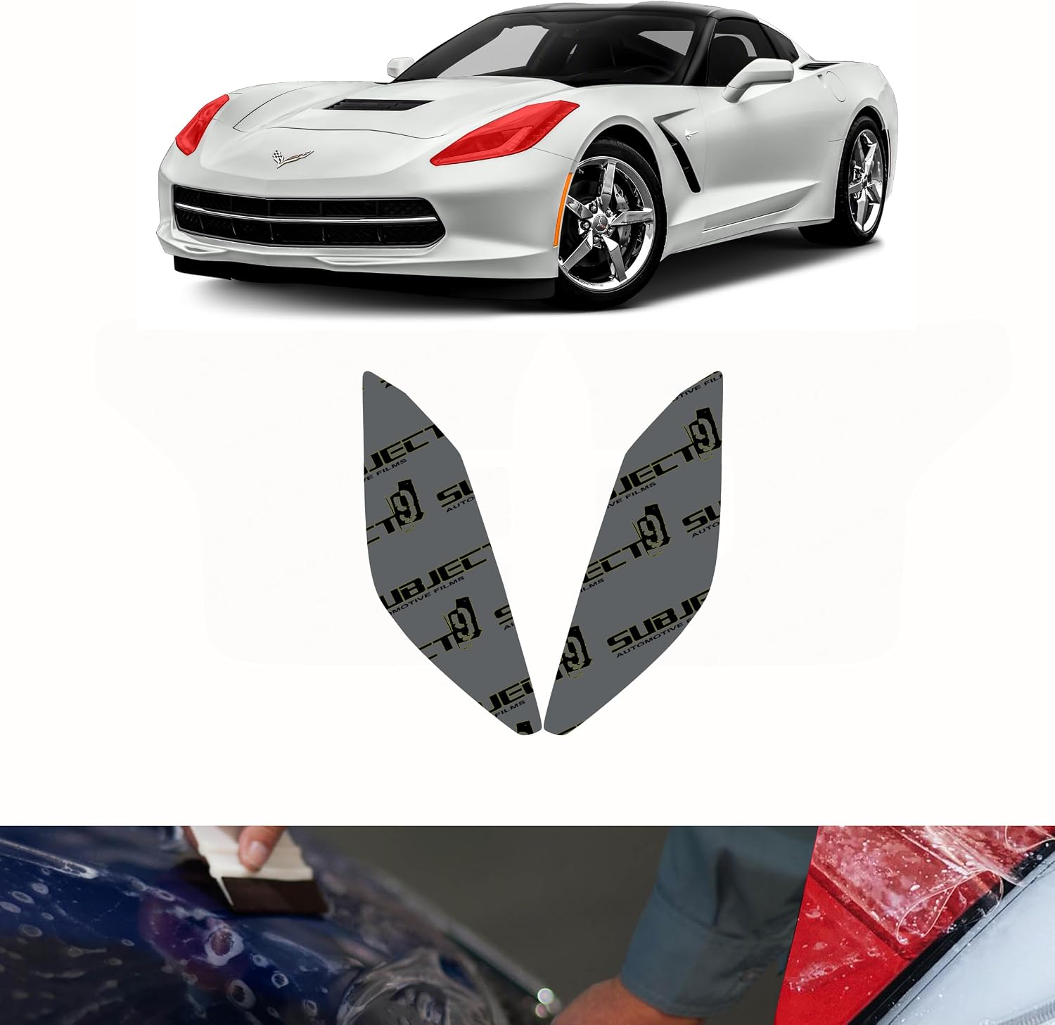 Pre-Cut PPF Headlight Protection Film for Chevrolet Corvette (2014 2015 2016 2017 2018 2019)