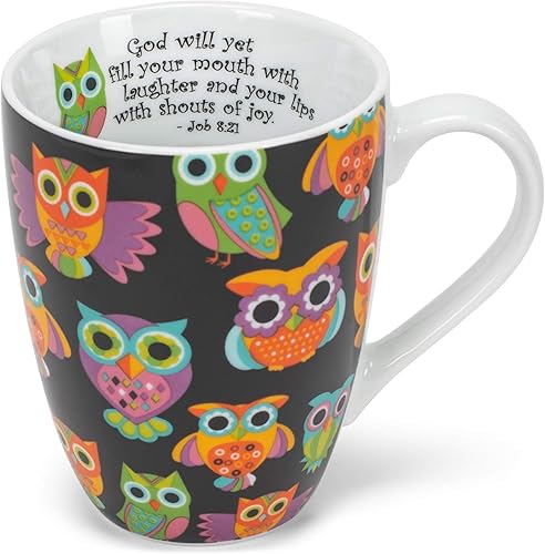 Miniatura 5 de Divinity Boutique 20607 Tazas en caja con patrón de búho, 12 onzas