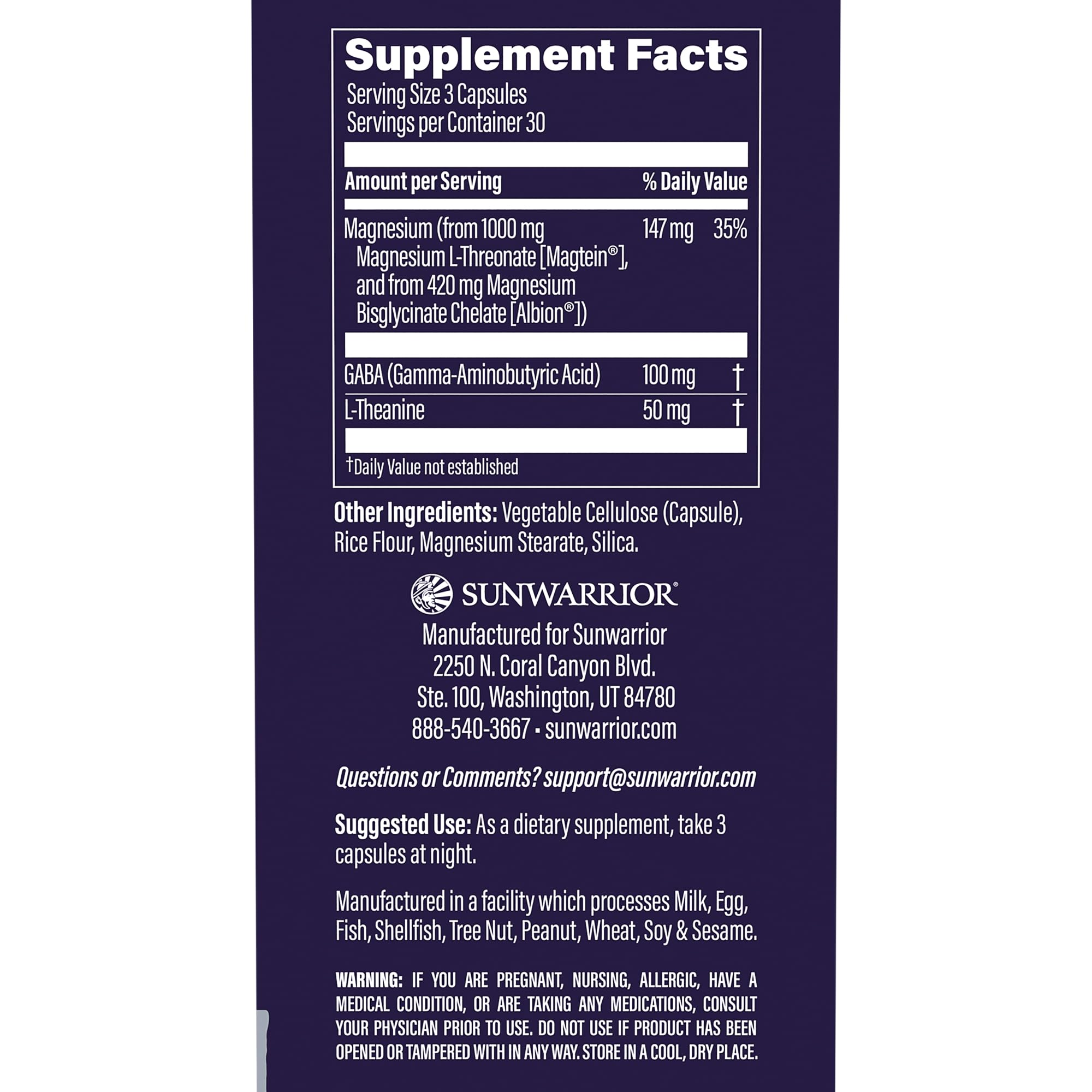 Magnesium Supplement L-Theanine GABA with Magnesium Bisglycinate 90 Capsule — Amazon image 2