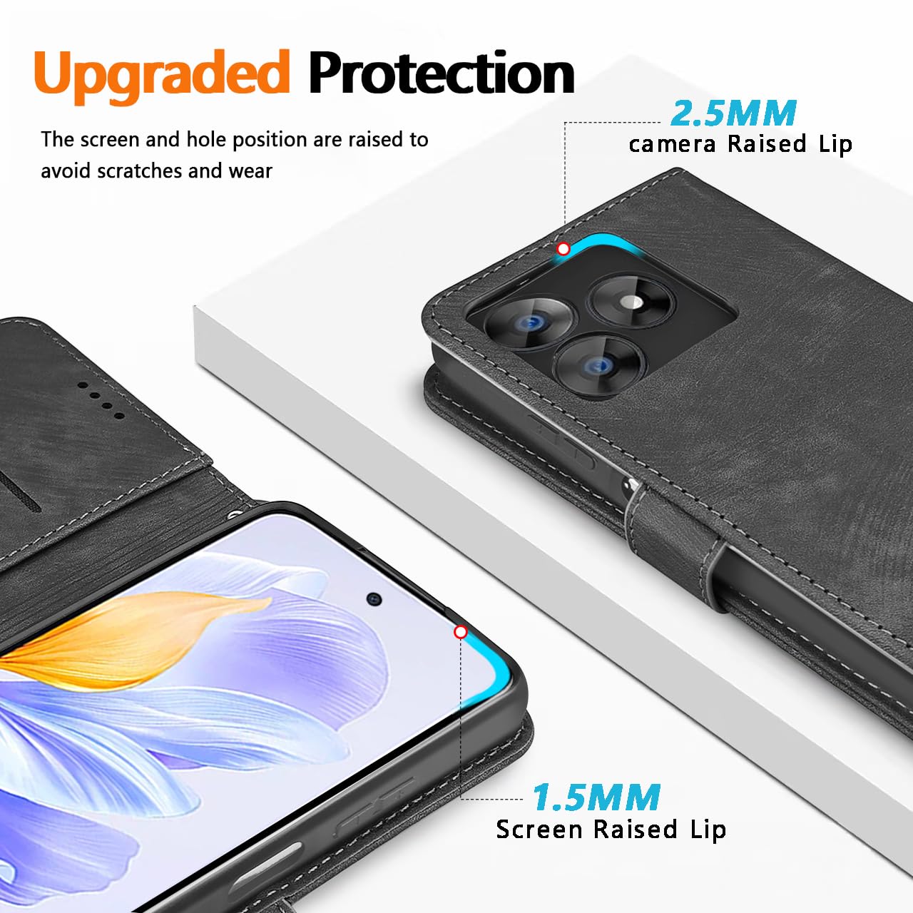 Custodia Per OUKITEL C65 Pro In Pelle Con Flip E Supporto Custodia Per OUKITEL C65 Pro In Pelle Con Flip E Supporto