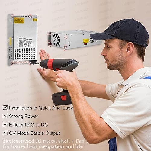 Miniatura 2 de MEISHILE Adaptador de fuente de alimentación conmutada de 36 V 22.2 A 800 W, convertidor de transformador de CA a CC para lámpara de tira de luz de