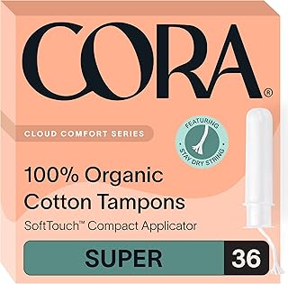 Cora Organic Cotton Ultra Thin Period Liners, 40 ct.