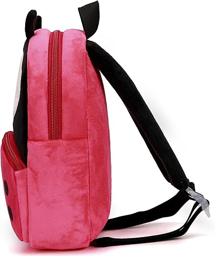 Miniatura 3 de Ladyzone Mochila para niños pequeños, mochila de animales del zoológico, bonita bolsa de felpa de dibujos animados de 10 pulgadas, bolsa de libro