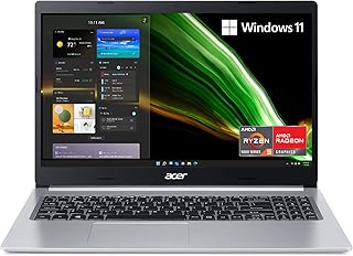 Acer Aspire 5 A515-45-R74Z Slim Laptop | 15.6" Full HD IPS | AMD Ryzen 5 5500U Hexa-Core Mobile Processor | AMD Radeon Graphics | 8GB DDR4 | 256GB NVMe SSD | WiFi 6 | Backlit KB | Windows 11 Home